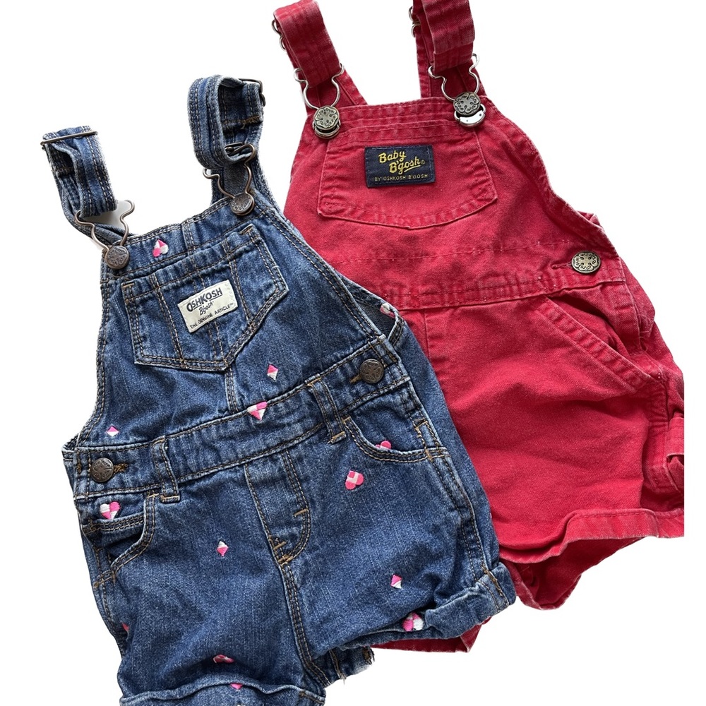 Baby Girl OshKosh B’gosh Shortalls Set